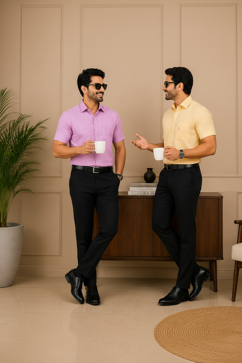 Men’s  Linen Blend Formal Shirt