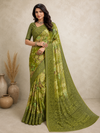 Women's  Floral Printed Saree with Designer Border