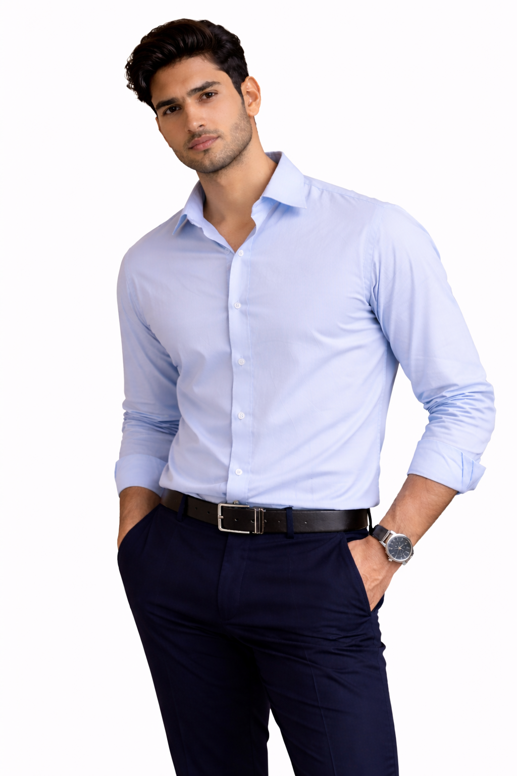 Men’s Cotton Solid Corporate Uniform Shirt