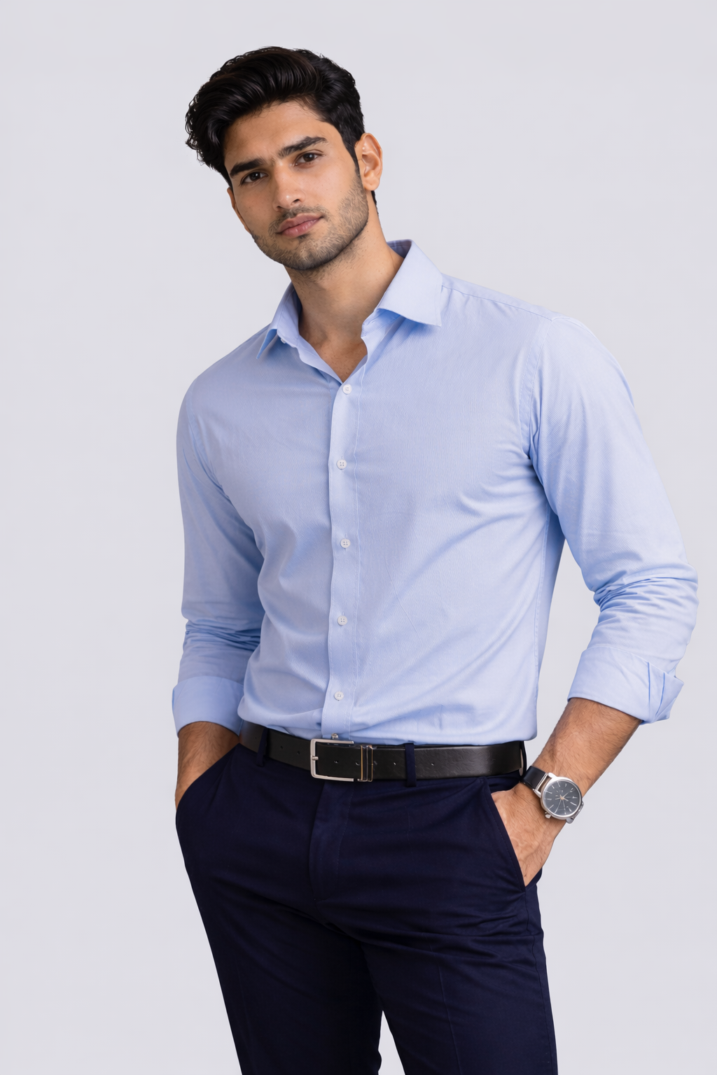 Men’s Cotton Solid Corporate Uniform Shirt