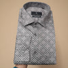 Men Taupe Grey Floral Printed Formal Shirt
