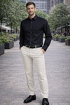 Men’s Black Solid Formal Shirt