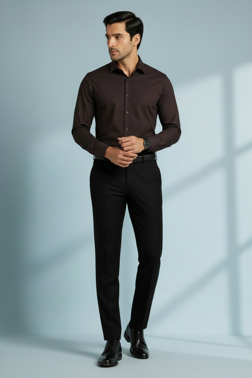 Men Light  Solid Formal Shirt