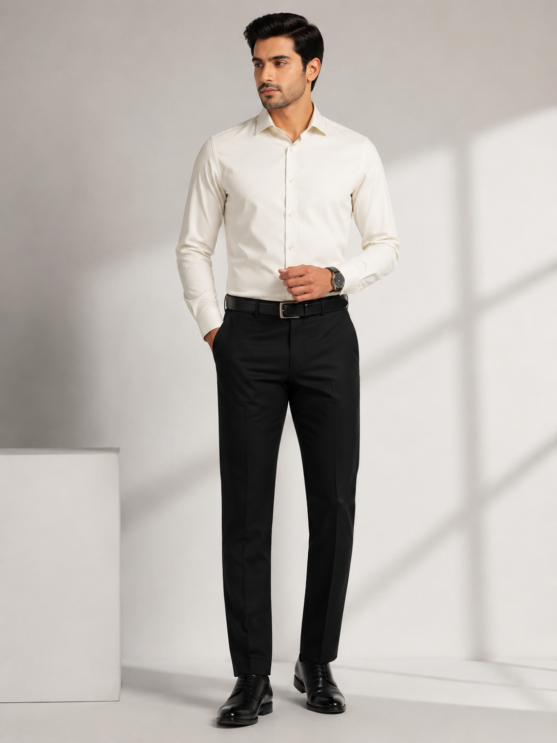 Men Light  Solid Formal Shirt