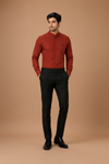 Cotton Mandarin Collar Formal Shirt for Men