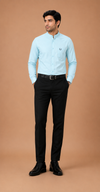 Cotton Mandarin Collar Formal Shirt for Men