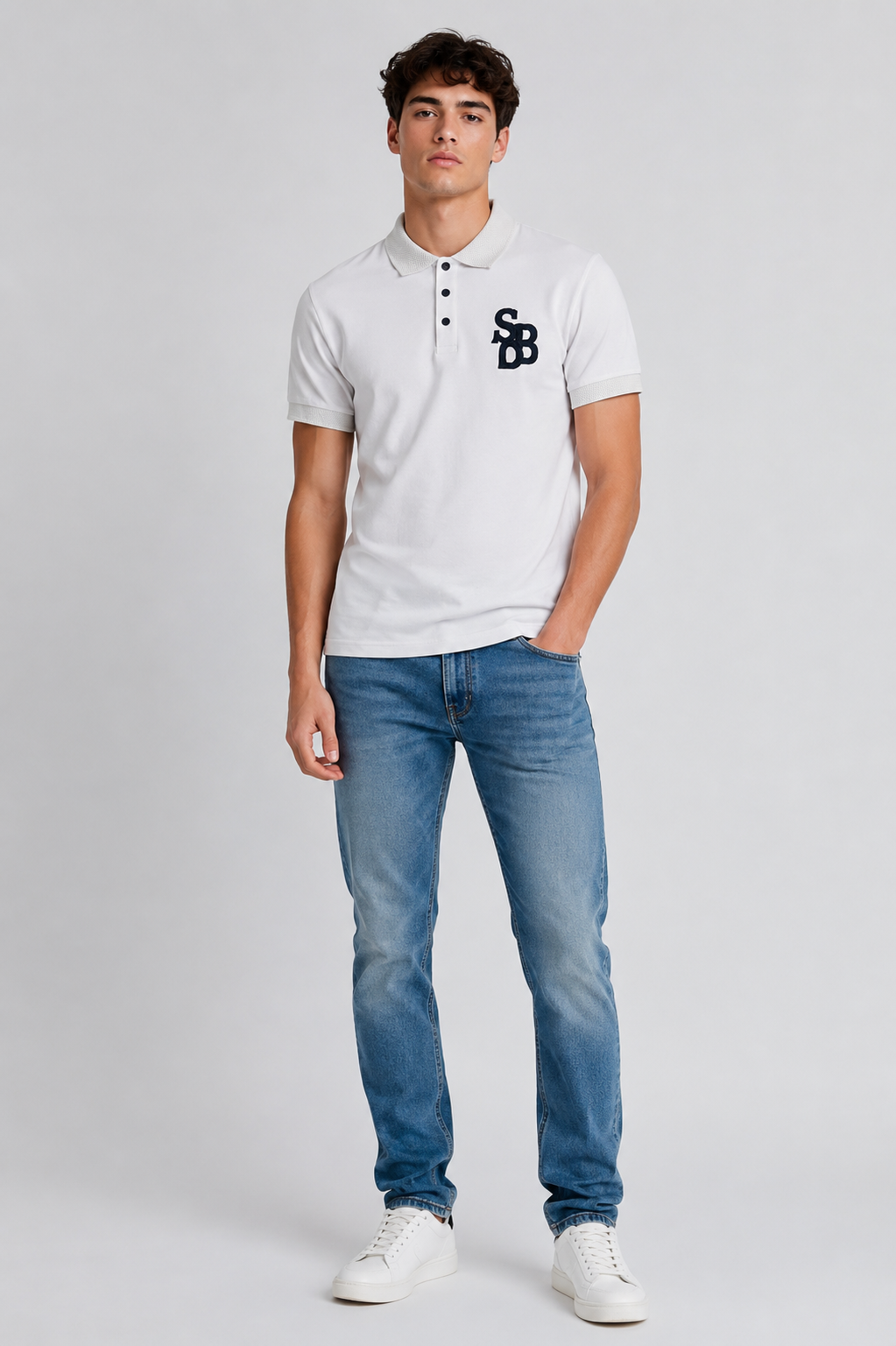 Men's Classic White Polo T-Shirt