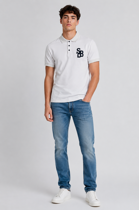 Men's Classic White Polo T-Shirt