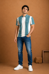 Men's Vertical Striped Polo T-Shirt
