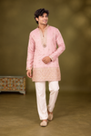 Blush Pink Embellished Festive Kurta Set