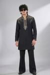 Black Embroidered Kurta Set